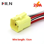 FILN 22mm 20A Stainless Steel Push Button Switch Waterproof IP66 High Current 12V/24V/110V/220V Auto Marine Industrial Control