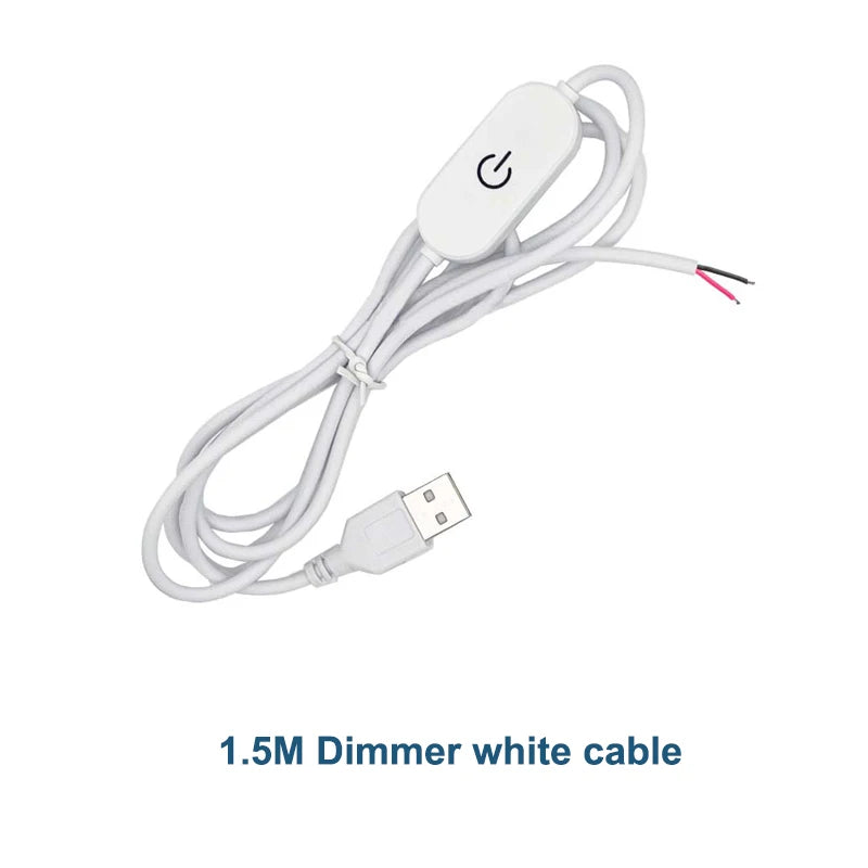 Warm White DC5V 3W USB LED Lights 5730 Chip Single/3 Color Reading Night Light Desk Book Tablet Lamp Switch Power Cable Dimmable