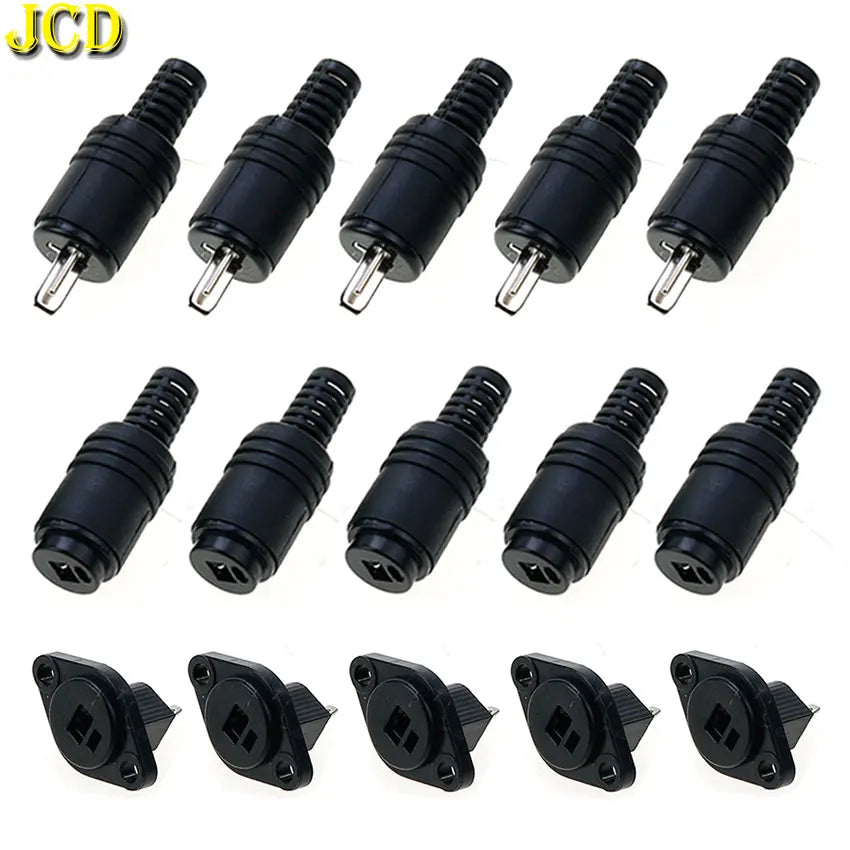 2/5/10Pcs 2Pin DIN Speaker Male Plug Female Socket HiFi Connector Screw Terminals Connector Power Audio Lamp Signal Plug Adapter