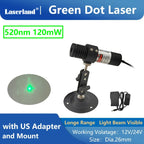 Long Range Light Beam Visible 520nm Green Dot Laser Module Diode Locator Focusable for Tunnel