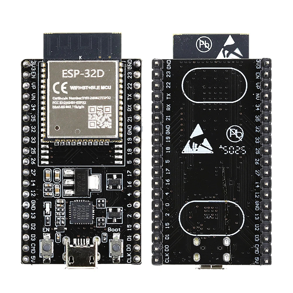 ESP32-32D Development Board with GPIO Expansion Board Kit BT Wifi Module USB Type-C 38PIN CP2102 ESP32-DevKitC ESP3232D