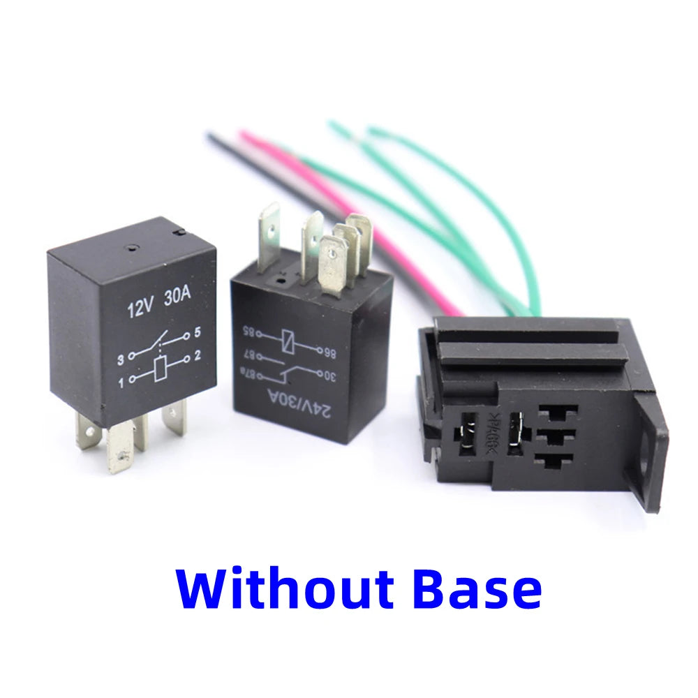 5 PCS 4 Pin/5 Pin 30A 12V/24V Violet Series 4-pin/5-pin Automotive Relay