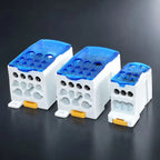 Power Distribution Block UKK250A UKK400A UKK500A 1 In 11 Out Single Pole DIN Rail Electrical Cable Connector Wire Terminal