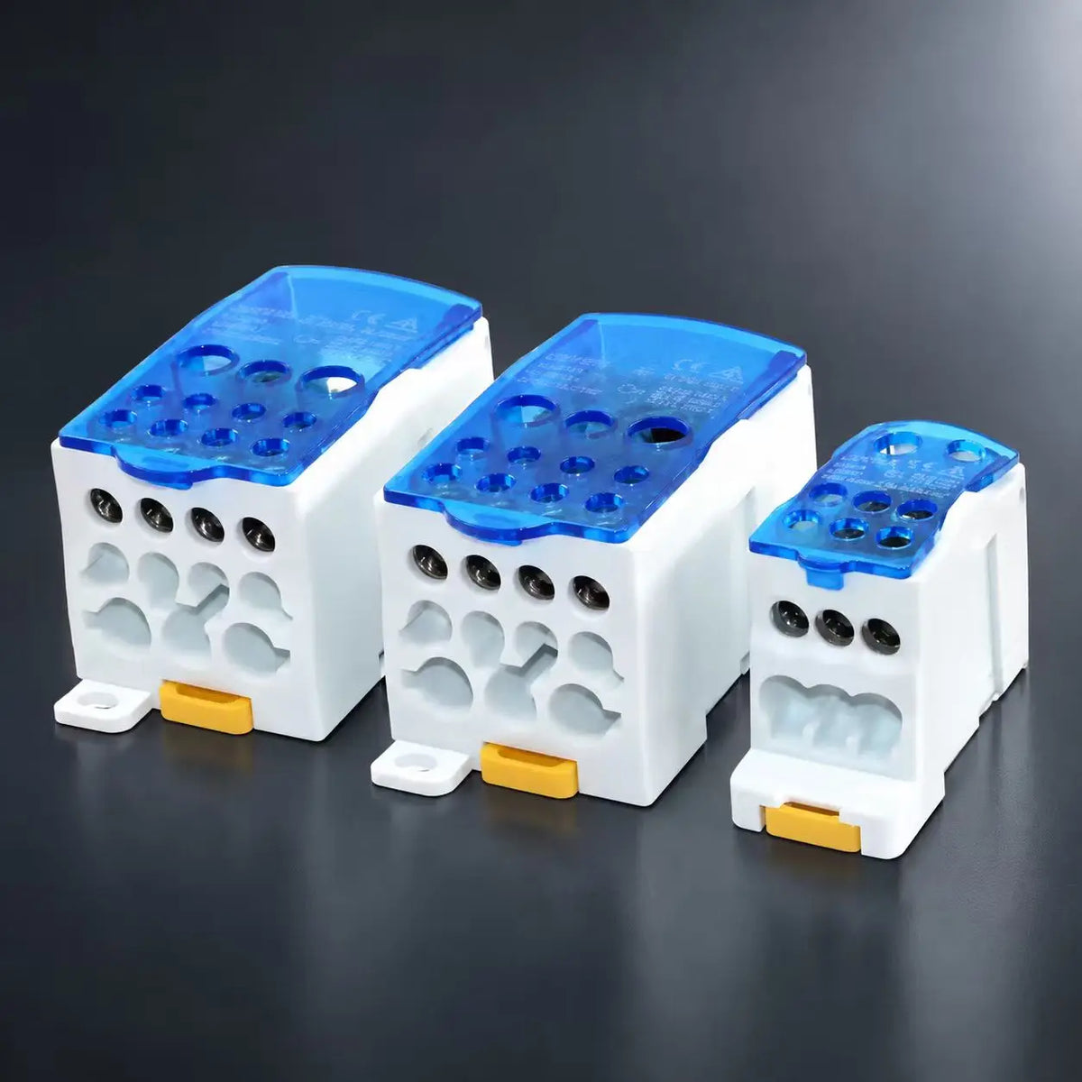 Power Distribution Block UKK250A UKK400A UKK500A 1 In 11 Out Single Pole DIN Rail Electrical Cable Connector Wire Terminal