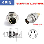 M8 A-Coded Sensor Connector – Panel Back Mount Waterproof Flange Socket & Plug, 3/4/5 Pin Male & Female Threaded Coupling