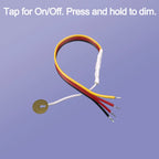 MINI Touch Sensor Switch 3.7-24V 2.5A, Dual Mode Touch Control, for LED Light/Water Level, 4mm Plastic/Glass Panel