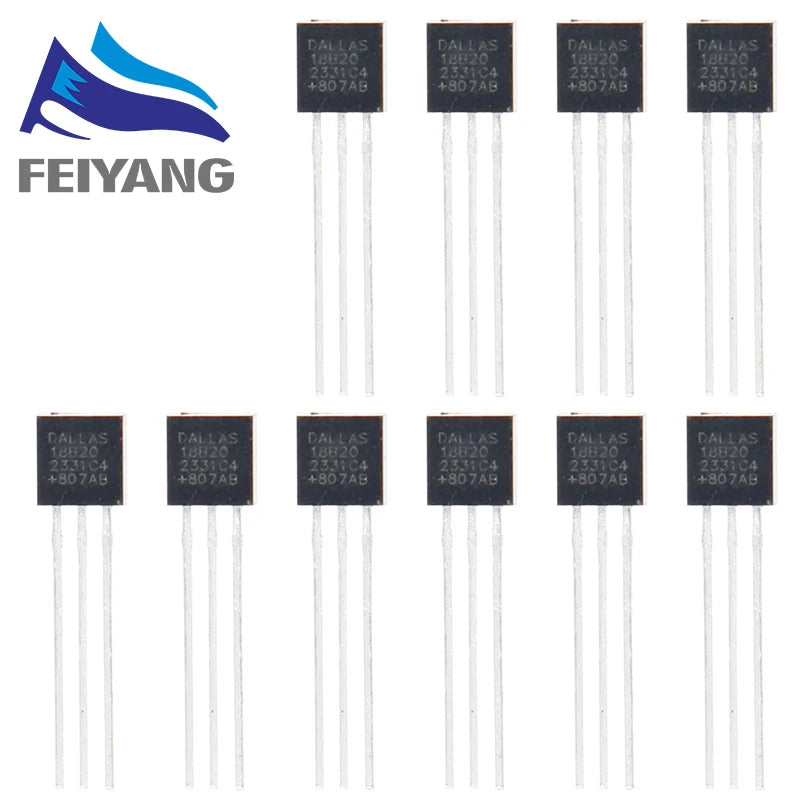 1/5/10pcs DALLAS DS18B20 18B20 TO-92 IC CHIP Thermometer Temperature Sensor