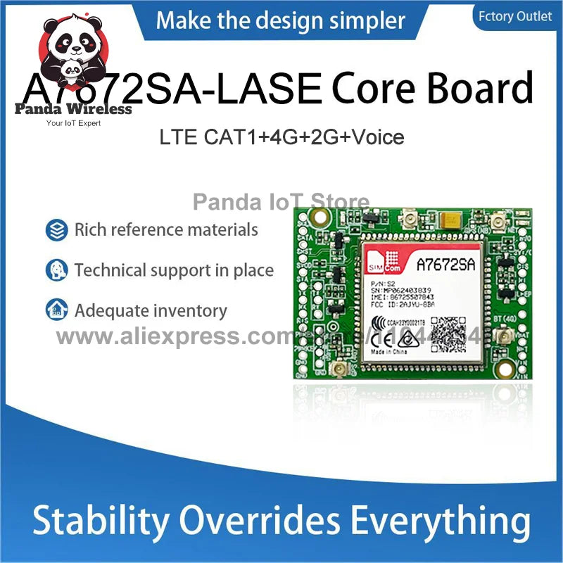 SIMcom A7672E-FASE A7672E-LASE A7672SA-FASE A7672SA-LASE A7672G-LABE Core Board LTE CAT1+4G+2G A7672 With FPC GPS Antenna