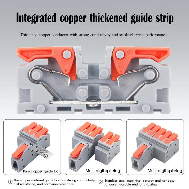 1/5PCS Wire Connector Electrical Cable Led Connectors Mini Terminals Blocks Quick Wiring Push-in Docking Butt Electrician Tools