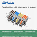 Universal Quick Push-in Electrical Wire Terminal Blocks Splitter Cable Connectors Mounted Junction Box for Home Industrial Use