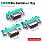 1% Accuracy DB9 Male to Female Conversion Pug CAN Bus Conversion Head Serial Port Built-in 120 ohm CAN Terminal Resistance