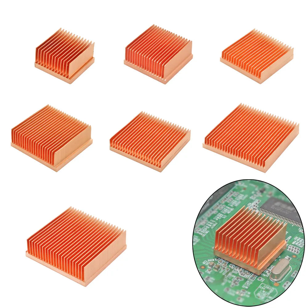 DIY Pure Copper Heatsink Skiving Fin Heat Sink Radiator Cooler for Electronic CHIP Raspberry pi Cooling Heat dissipation
