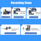 4MB/16MB Push Button Sound Module USB Downloadable & Recordable & Rechargeable with MP3 Audio Playback for Xmas Greeting Gifts