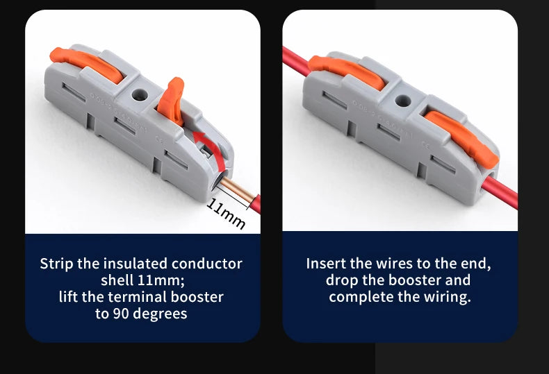 10/20/50pcs Universal Lever Wire Connector Electrical Compact Splicing 1 to 1 Inline Assemblable Terminals Quick Connection