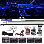 Symphony Car Ambient Lights Kit 18 in 1 LED Interior RGB APP Control Acrylic Guide Strip Light Auto Atmosphere Lamp