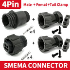 1/5/20/50 Sets TE/AMP Type 4P/9P/14Pin SMEMA Connector Aviation Plug Sheath with Tail Clamp Terminal for SMT Equipment 206043-1