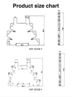 DC Control AC Slim Interface Solid State Relay Module DIN SSR Slim Relay DC Control DC 41F-1Z-C2 C4 SSR Relay DIN Rail