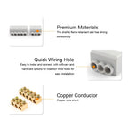 DIY GO 5PCS High Power Wire Connector Screw Crimping Terminal Block 1 in 2/4 out 80A/1000V 2.5-16mm2 Cable Splicing junction box