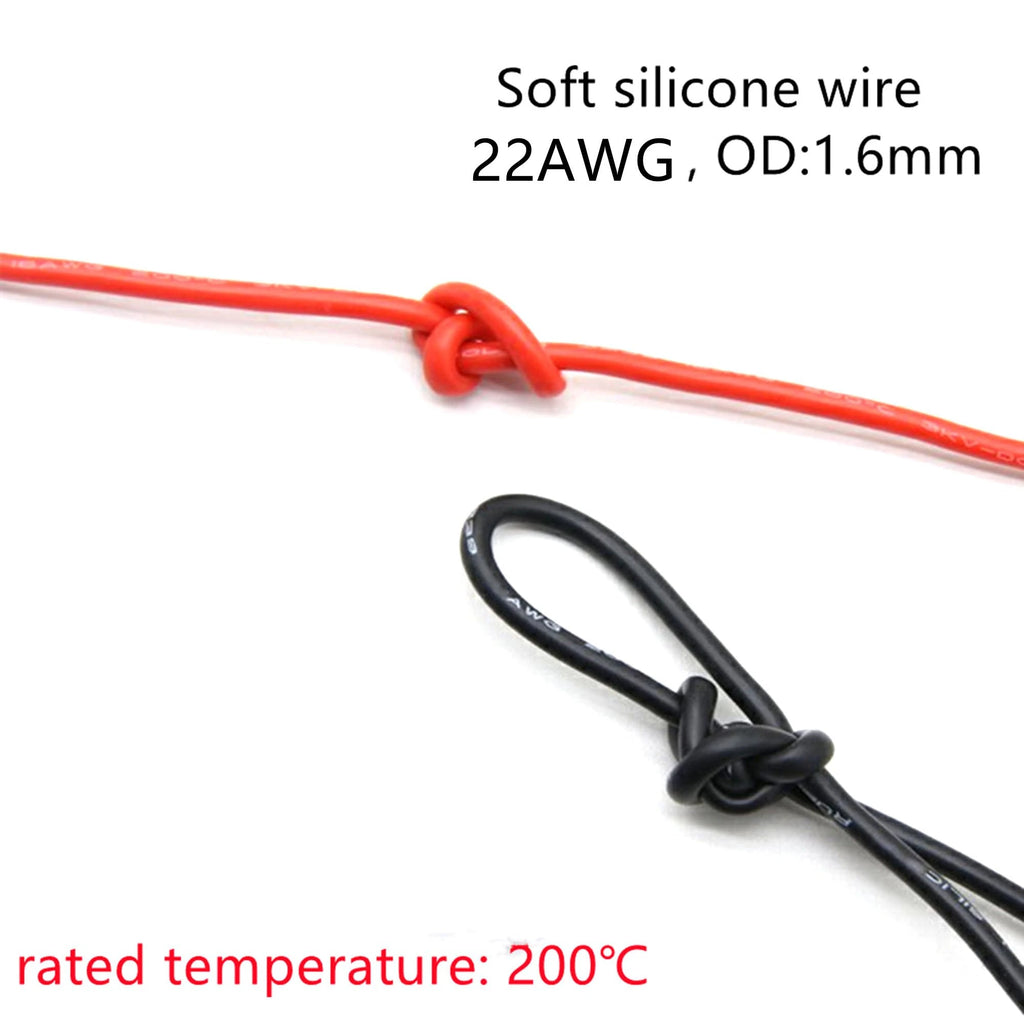 20/10/5Sets JST-XH 2.54mm Pitch 1S 2 Pin Connector Male Female Plug Socket RC Lipo Battery Balancer Charger 22AWG Silicone Wire