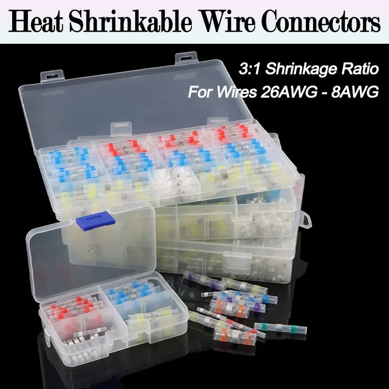 Waterproof Heat Shrink Butt Splices for A Secure Corrosion-Resistant Seal All-in-One Solder Seal Wire Connector Kit With Box