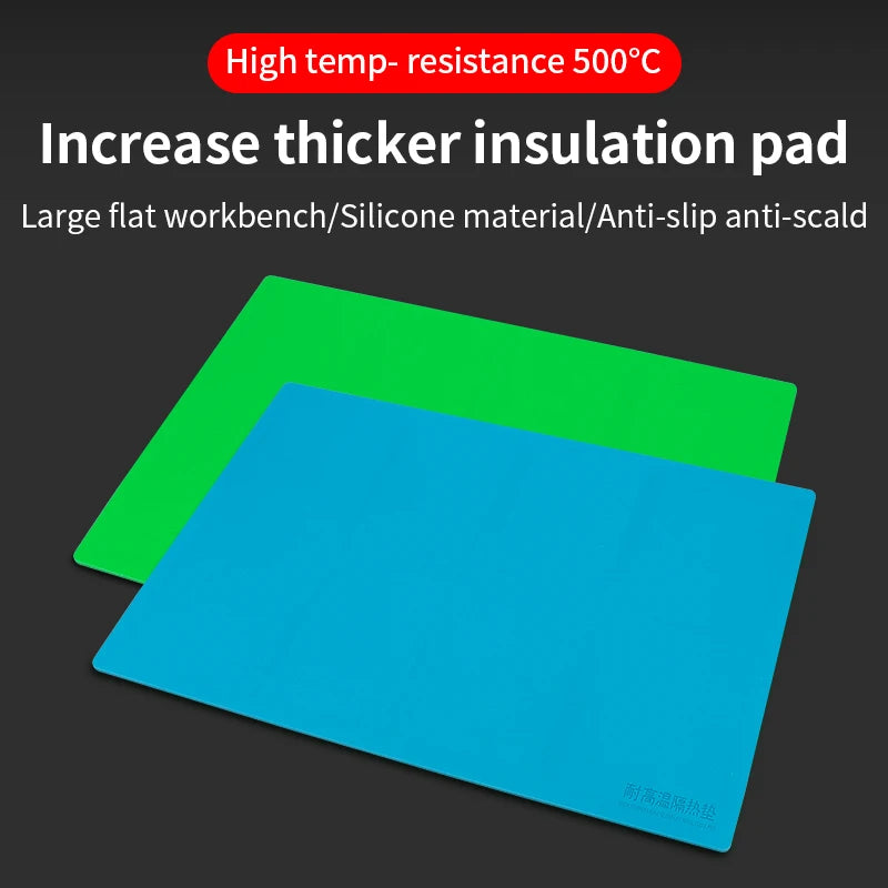 LUXIANZI 50*35CM ESD Silicone Soldering Mat For Motherboard Electronics Phone Repair Welding Anti-static Heat-Resistant Work Pad