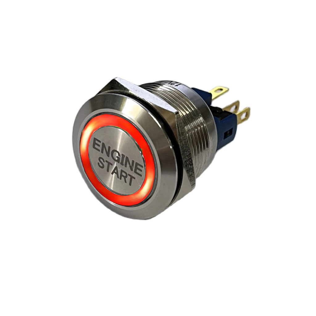 19mm 22mm 25mm 30mm Laser 'ENGINE START STOP' Engine Button ON OFF Ring Illuminated Momentary Push Button Switch+CE+RoHS