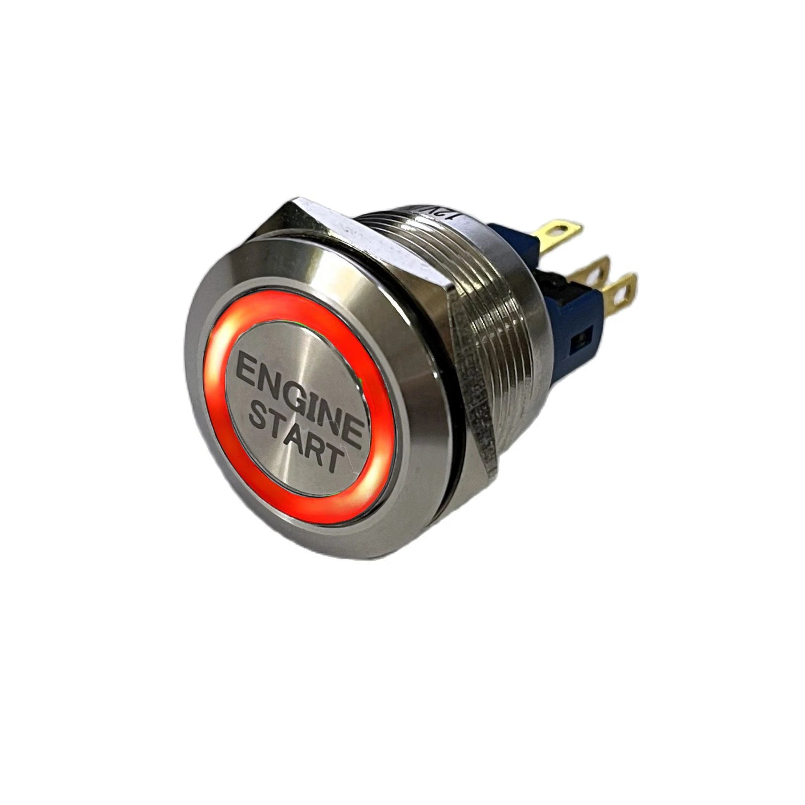 19mm 22mm 25mm 30mm Laser 'ENGINE START STOP' Engine Button ON OFF Ring Illuminated Momentary Push Button Switch+CE+RoHS
