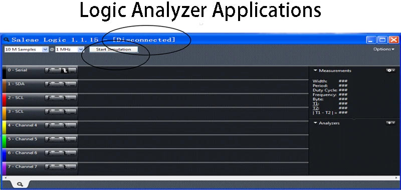 USB Logic Analyzer Microcontroller for ARM FPGA Debugger 24M Samples 8 Channels