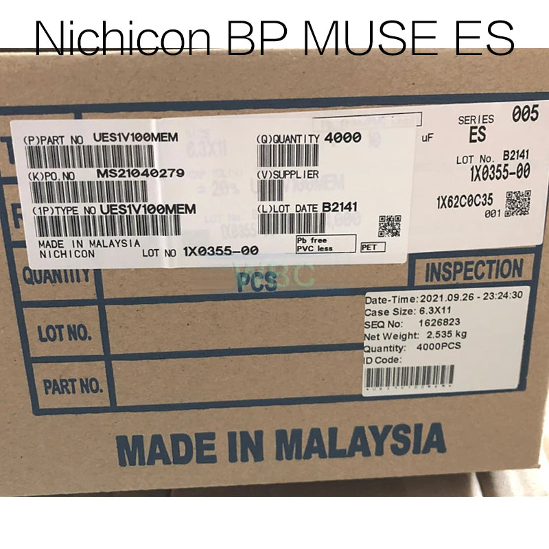 10Pcs/Lot Nichicon MUSE BP ES Non Polar Nonpolar Bipolar HiFi Audio Capacitor 1uf 4.7uf 10uf 22uf 47uf 100uf 25V 50V Copper Feet