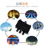 IP68 External Junction Box 4 Way Plug Line Coaxial Cable Connector Wire Range 3-12mm Outdoor External Electric Power Cord Case