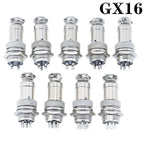 GX16 Aviation Plug Socket Connector 2/3/4/5/6/7/8/9/10Pin M16 Metal Male Female Fixing Panel Mount Docking In-line Joint Adapter