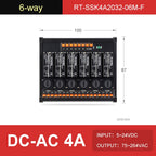 ENMG AC Inline 2 4 6 8 10 12 16-Way Solid State Relay Module RT-SSK Non-contact DC PLC AC Amplifier Board 5-24V Fuse Protections