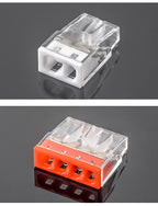 50Pcs Mini Quick Push in Connectors Hard Stainless Easy Electrical Splicing Terminal Blocks 2 3 4 5 6 8 Ports