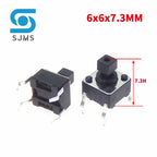 20/50PCS 6X6 6X6X5mm DIP 4Pin Tactile Micro Push Button Switch 6*6*4.3/5/6/7/8/9/10/11/12/13MM Micro Touch Button Power Switches