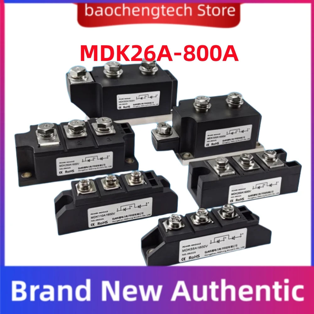 MDK 26A 40A 55A 70A 90A 110A  Anti-reverse Diode 1600V  Photovoltaic Diode Bridge Module Current Protection