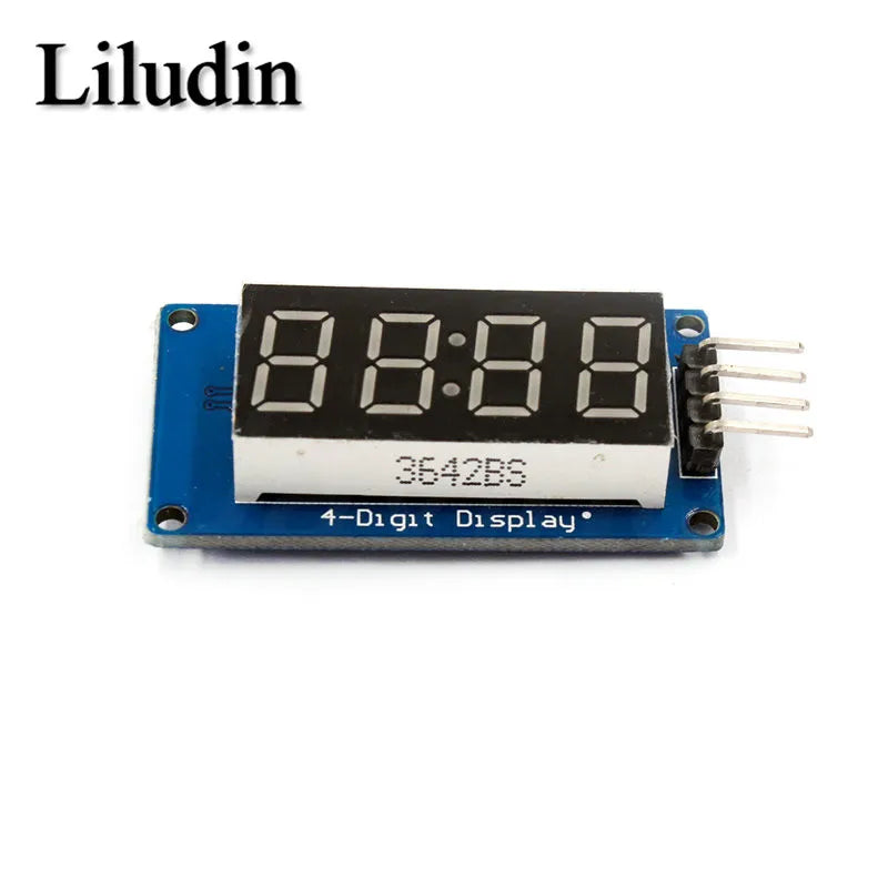 TM1637 4 Bits Digital LED Display Module For Arduino 7 Segment 0.36Inch Clock RED Anode Tube Four Serial Driver Board Pack