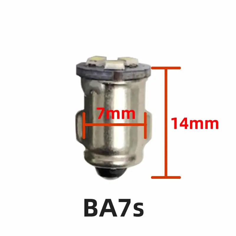 2x BA7S LED Car Interior Light T7 LLB281 GLB28 Dashboard Gauge Warning Switch Lamp DC 12V 6V 24V Auto Speedometer 3898 16037