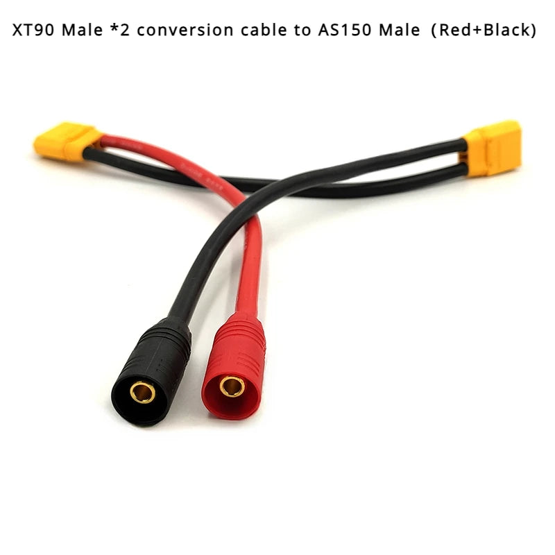 AS150 XT150 Male/Female To XT60 XT90 Plug DC Power Conversion Cable Connector 10AWG Silicone Wire Suitable for RC Batteries