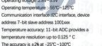 LM75 LM75A Temperature Sensor High Speed I2C Interface High Precision Development Board Module For Arduino