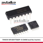 10PCS 74HC04 DIP/SOP/TSSOP-14 SN74HC04N SN74HC04DR SN74HC04PWR HC04 74HC04D 74HC04PW SMD CMOS level Hex Inverters IC Chip