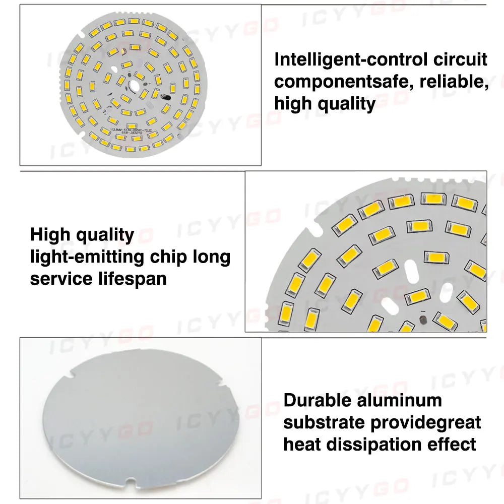 1PCS LED Light Source Round Light Panel 3W 5W 9W 15W 18W 24W 36W 50W SMD5730 DIY Light Bulb Modification Light Panel Accessories