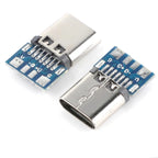 10pcs USB 3.1 Type-C Connector 24 Pins Male / Female Socket Receptacle Adapter to Solder Wire & Cable 24 Pins Support PCB Board