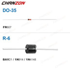 32Values Fast Recovery Switching Schottky Barrier Rectifier Diode 1N4001 1N4004 1N4007 1N5408 UF4007 1N5817 1N5819 1N5822 1N4148