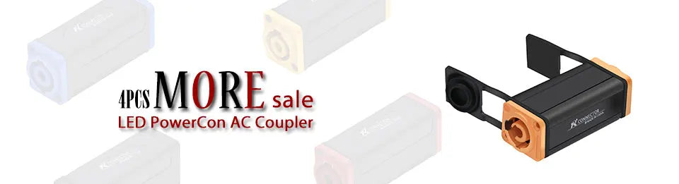 1pc New Arrival LED PowerCon AC Coupler Adapter Extender connector High quality Speakon Panel mount straight adapter