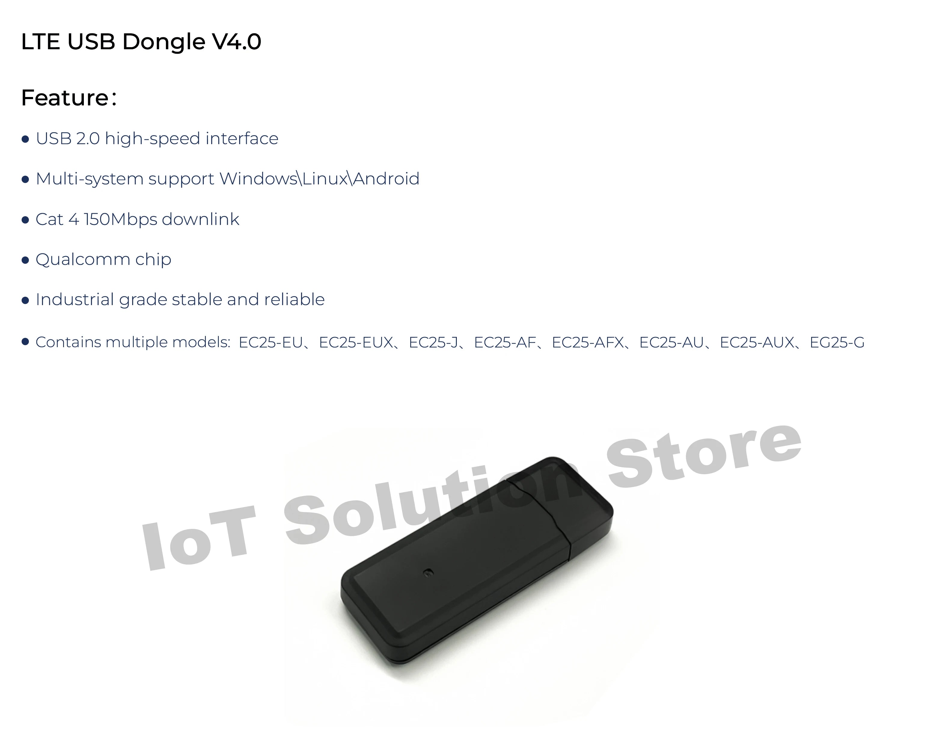 Quectel EC25-EUX for Europe Region/Operator 150Mbps/50Mbps 4G LTE Cat.4 USB Dongle EC25EUX EC25EUXGR EC25EUXGR-128-SGNS