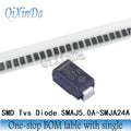 50pcs SMD Tvs Diode SMAJ5.0A SMAJ6.0A SMAJ8.5A SMAJ10A SMAJ12A SMAJ13A  SMAJ15A SMAJ18A SMAJ20A SMAJ22A SMAJ24A SMA_DO-214AC
