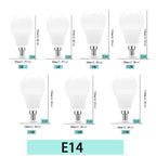 10pcs LED bulb E27 B22 E14 220V Led lamp SMD2835 bombilla 3W 6W 9W 12W 15W 18W 20W Led lights Saving for Indoor  bedroom home