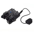 DBAL-A2 Red Green Laser Sight, White LED Flashlight Integrated Design, Aiming Indicator for 20mm Rail Outdoor Toy Parts