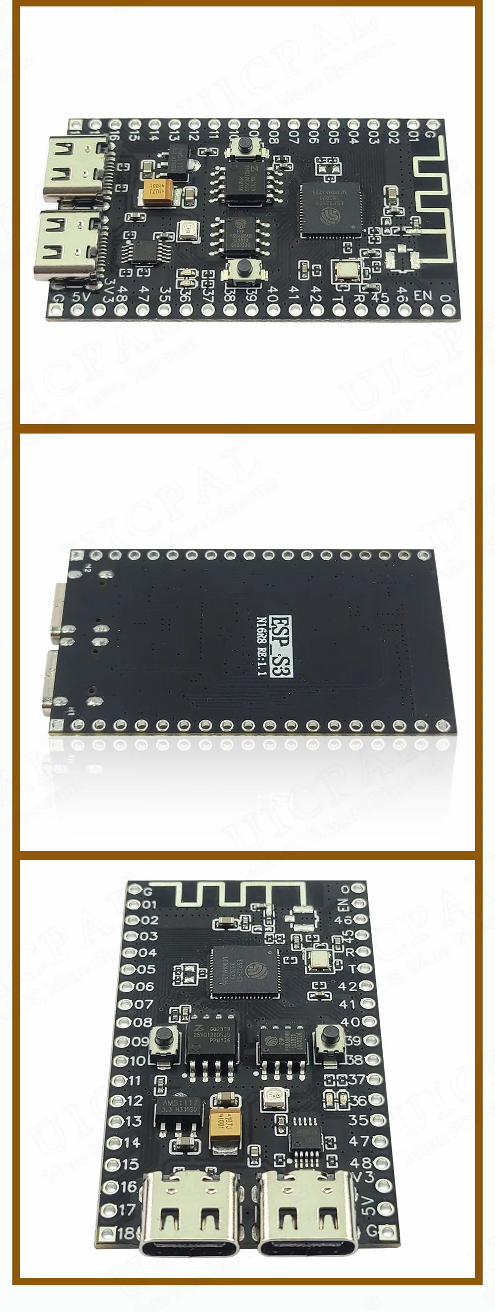 New ESP32-S3 N16R8 Development Board for Arduino 8MB PSRAM 16MB FLASH with WS2812 LED CH340 Type-C ESP32 S3 BT 2.4G Wifi Module