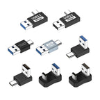 USB 3.1 To Type-C OTG Adapter 90/180 Degree Elbow Fast Charging Charger Converter U Shape USB Male To USB C Male Data Adapter